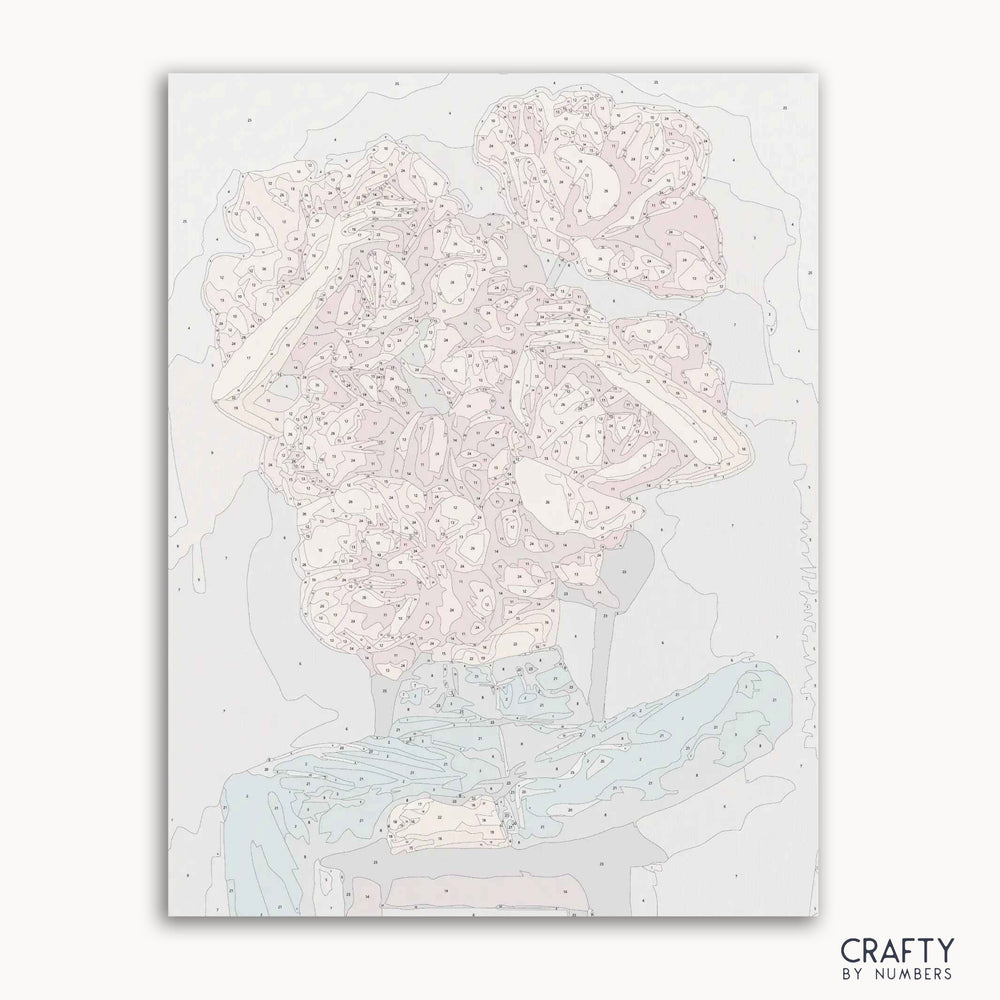 Blossom Girl paint by numbers Love artwork inspired by famous paintings with vibrant colors.