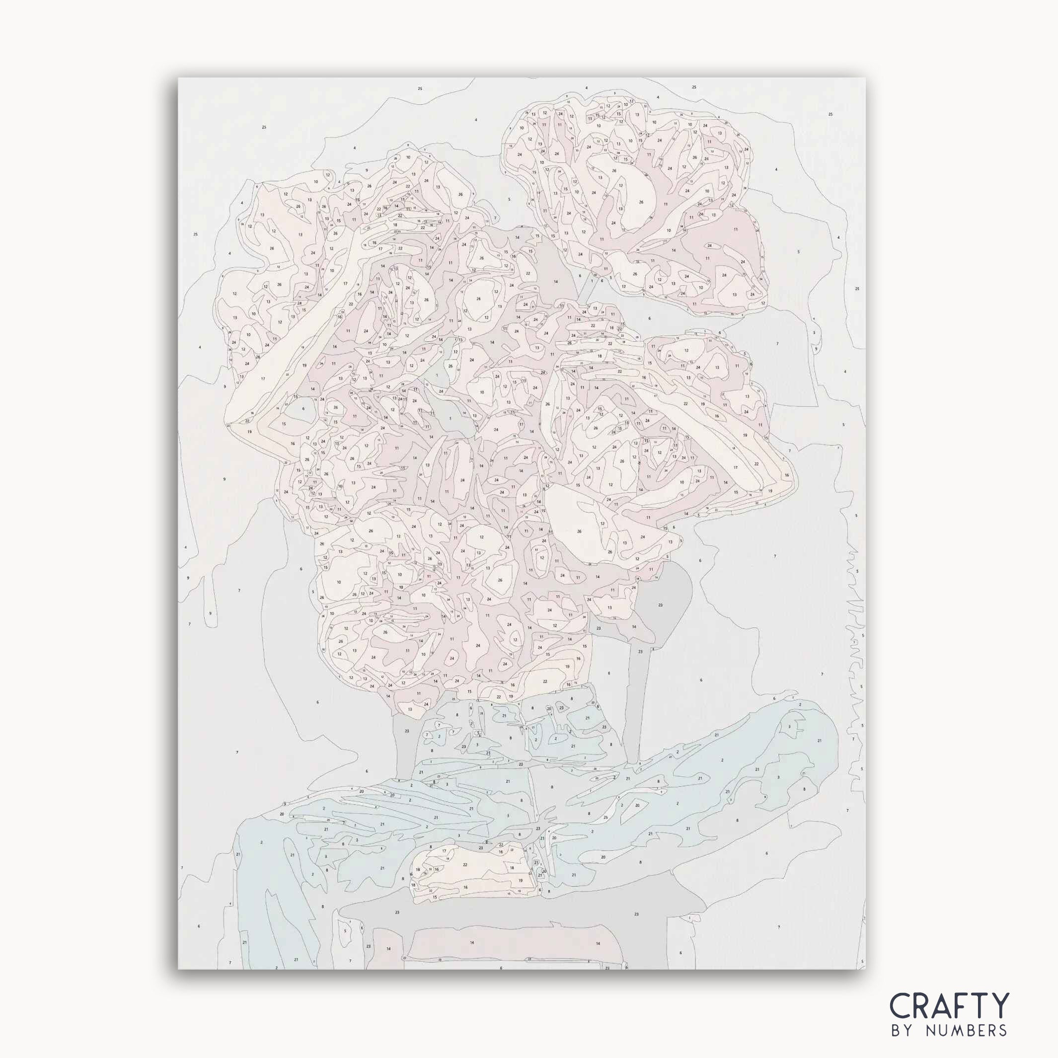 Blossom Girl paint by numbers Love artwork inspired by famous paintings with vibrant colors.