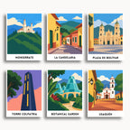 Bogotá travel poster mini paint by numbers collection