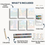Bogotá travel poster mini paint by numbers collection