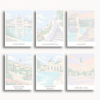 Budapest travel poster mini paint by numbers collection