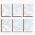 Busan travel poster mini paint by numbers collection