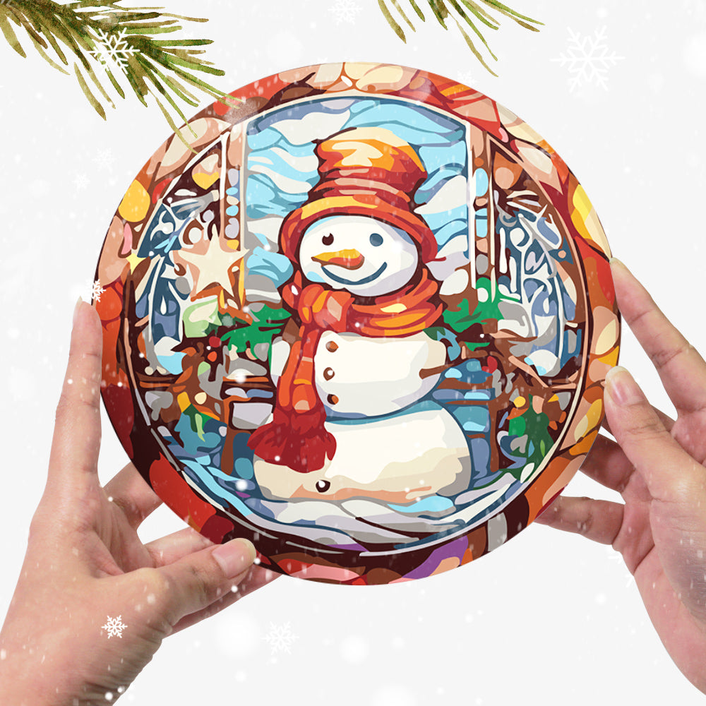 DIY-Weihnachts-Wandkunst-Set mit 6 Stück, Malen-nach-Zahlen-Weihnachtskollektion für Anfänger.