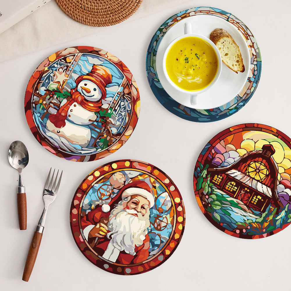 Festive paint by numbers Christmas set, create DIY holiday art with 6 winter designs.