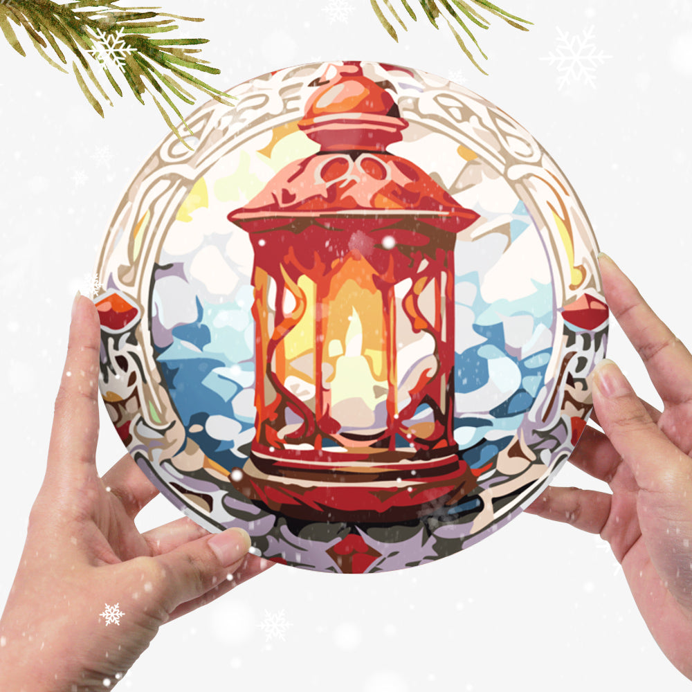 Cozy Christmas DIY art set, holiday paint by numbers kit with 6 festive scenes.