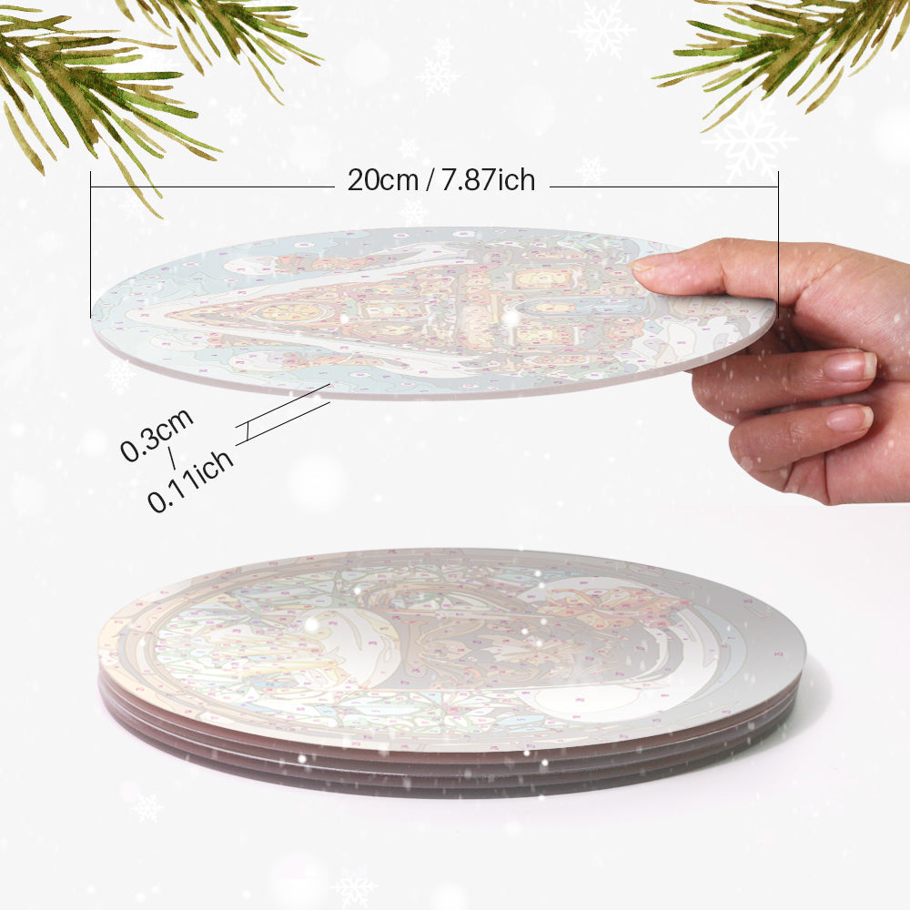 Pintura por números Edición navideña, acogedor set navideño para decoración de paredes de bricolaje.