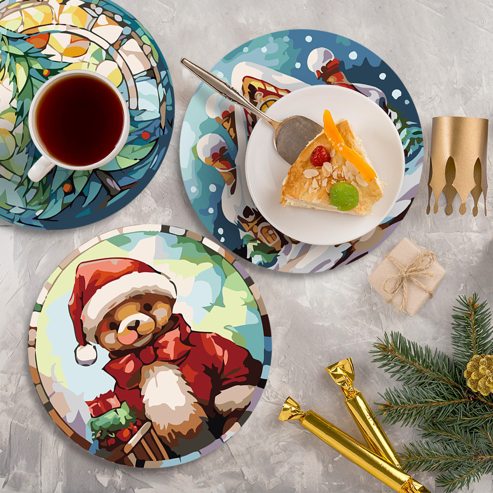 Beginner-friendly Christmas paint kit, Cozy festive paint by numbers set.