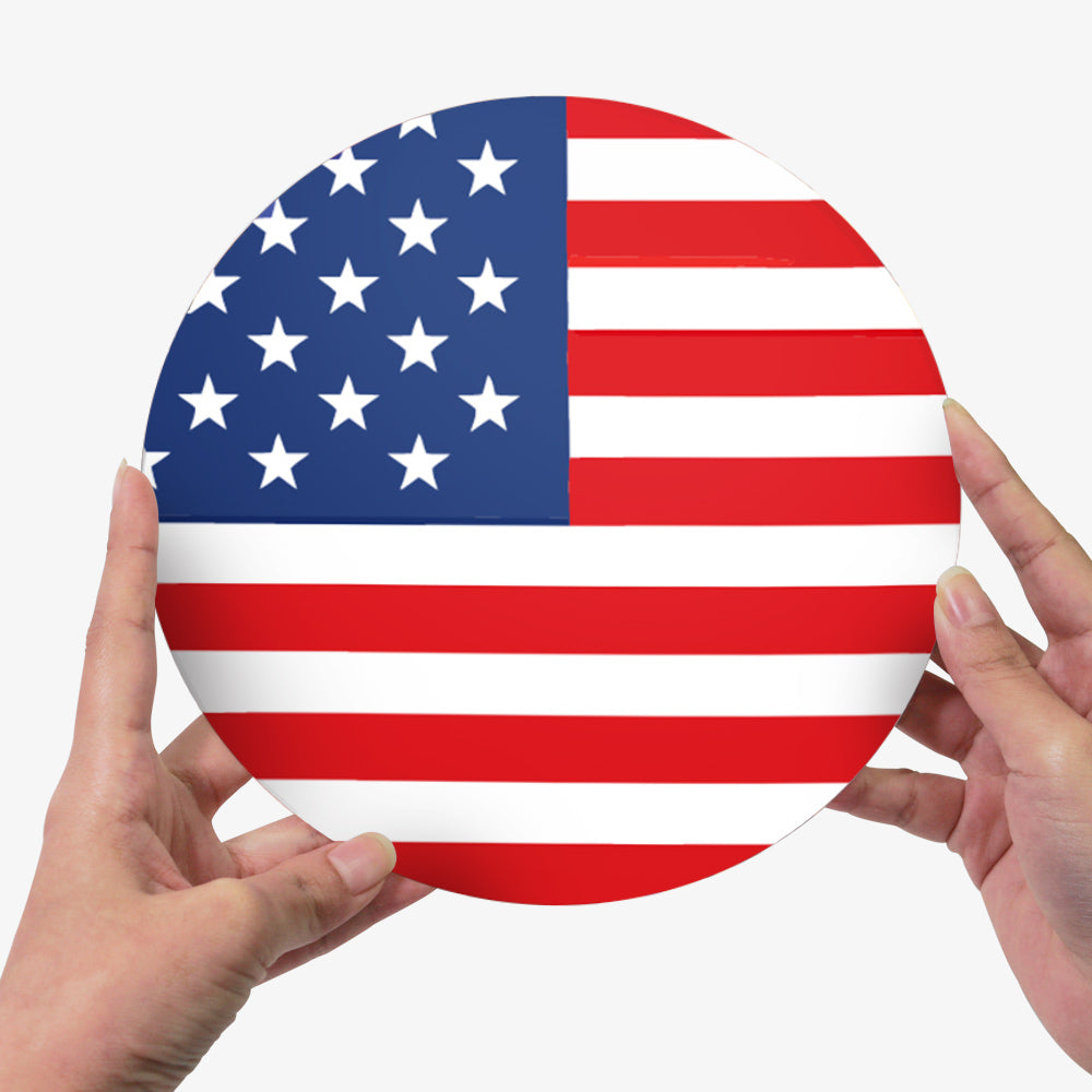 Patriotic USA paint by numbers kit featuring flag, eagle, and Americana style.