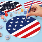 American eagle paint by numbers canvas kit with detailed patriotic artwork.