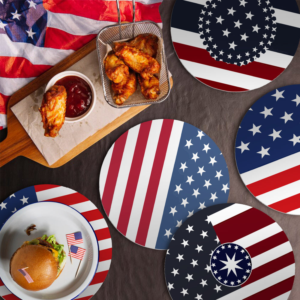 Kit de peinture patriotique DIY avec motif étoiles et rayures American Spirit.