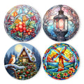 DIY glass & light paint by numbers kit with 4 canvases for beginners and adults.