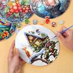 Beginner-friendly glass & light painting kit with numbered canvas design.