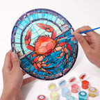 Sea Life Paint by Numbers portraying marine life with colors and brushstrokes influenced by famous paintings of women.