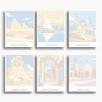 Cairo & Giza travel poster mini paint by numbers collection
