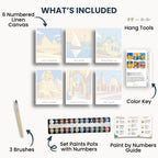 Cairo & Giza travel poster mini paint by numbers collection