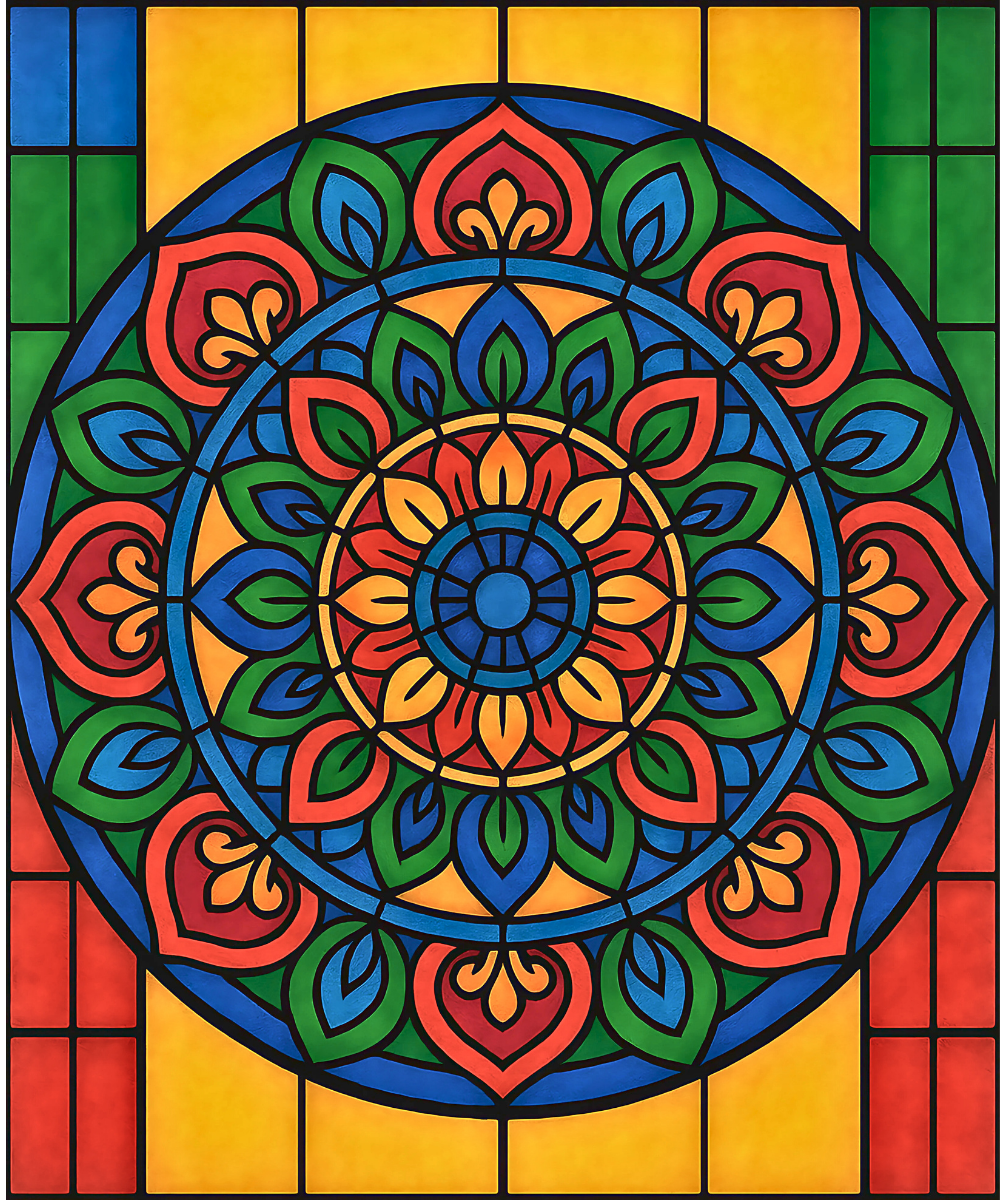 Close-up of the Celestial Mosaic linen canvas showing detailed numbered sections for precise and easy painting