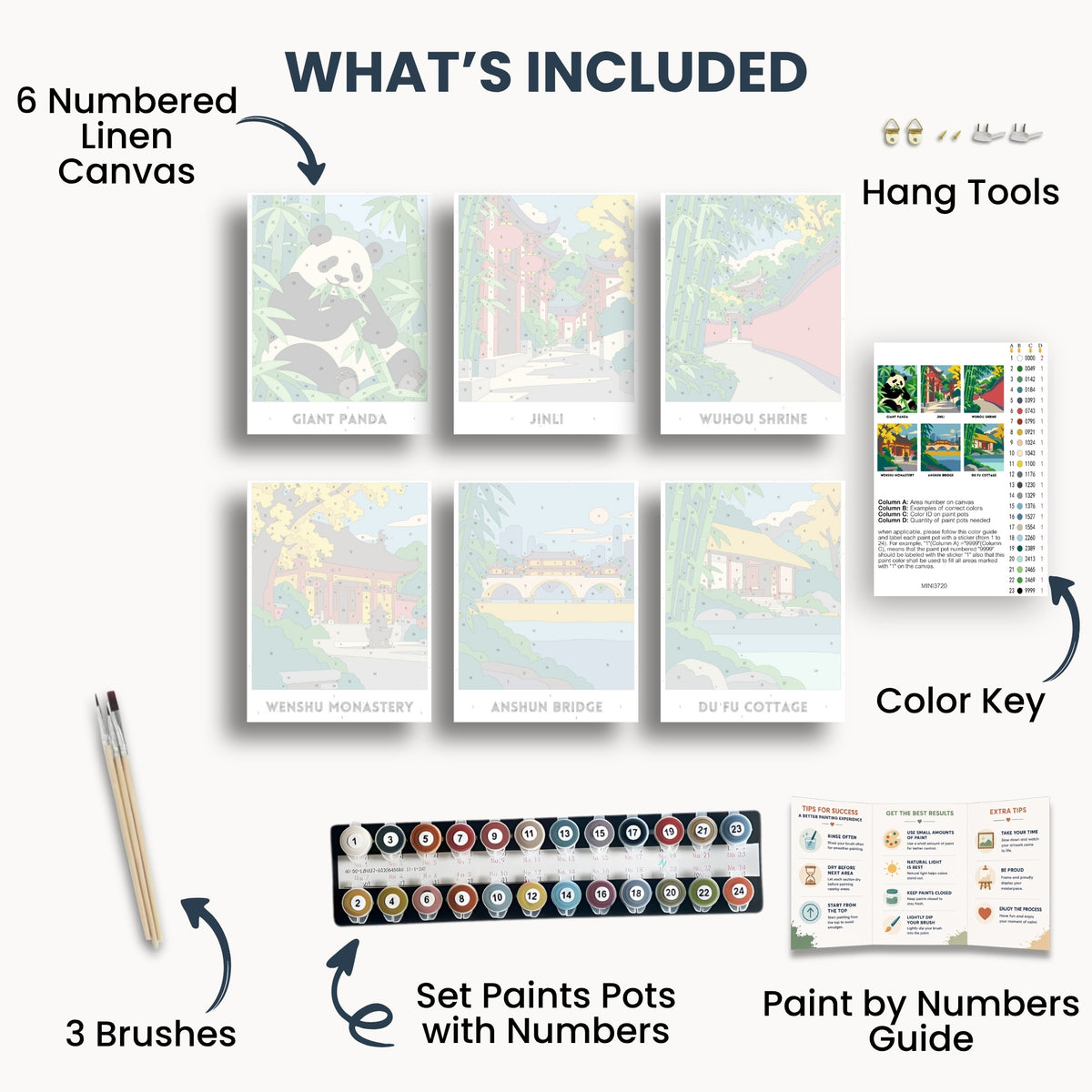 Chengdu travel poster mini paint by numbers collection