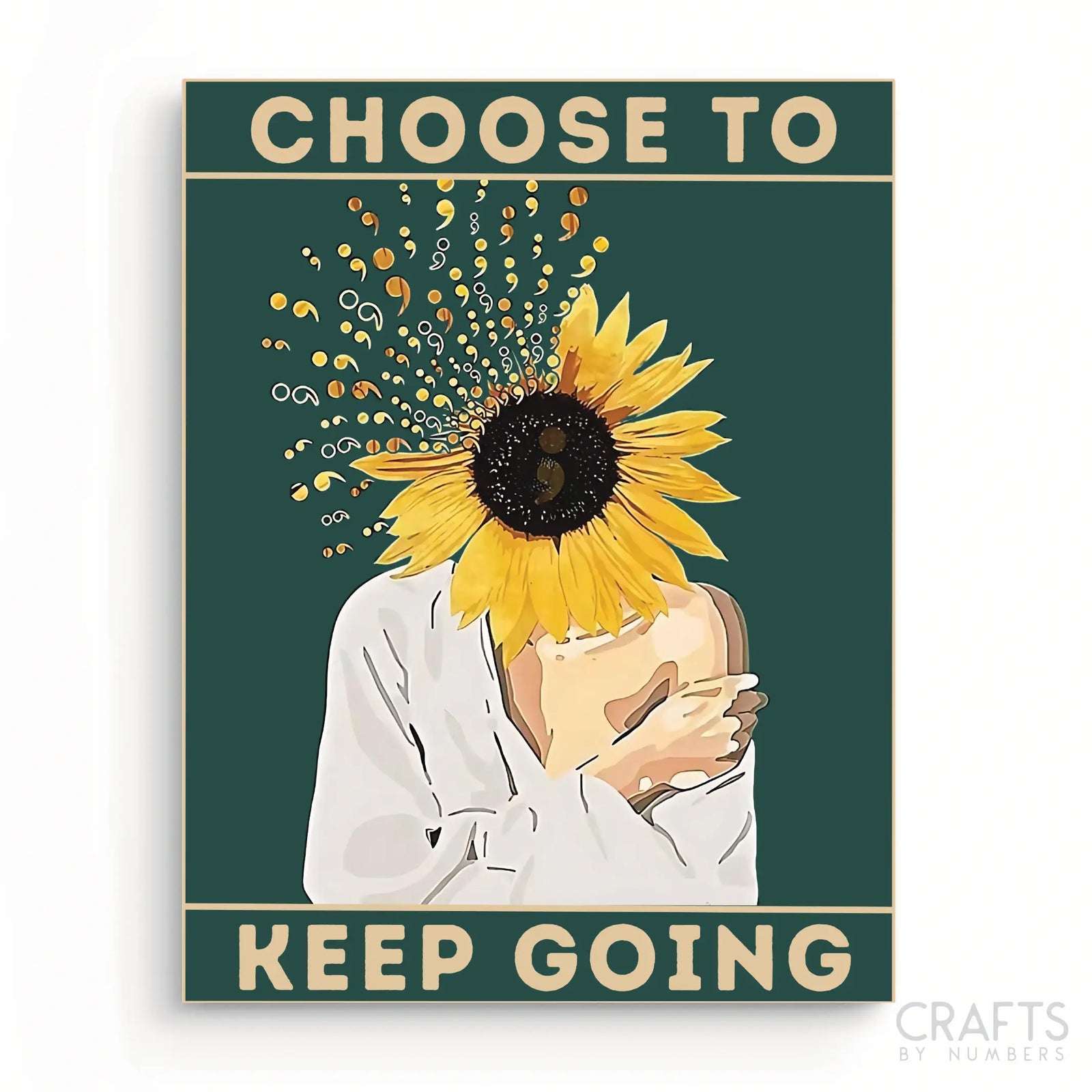 Choose to Keep Going paint by numbers artwork