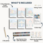 Copenhagen travel poster mini paint by numbers collection