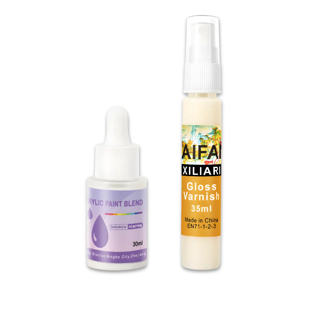 Elevate your paint-by-numbers experience with the Crafty by Numbers Bundle Gloss &amp; Revive, featuring our two essential products: Gloss Varnish and Revive Dry Paints. This powerful duo ensures that your artwork not only looks stunning but also stays protected and vibrant for years to come.