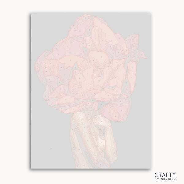 Crimson Cloak paint by number inspired by famous paintings with vibrant colors and strong contrasts.