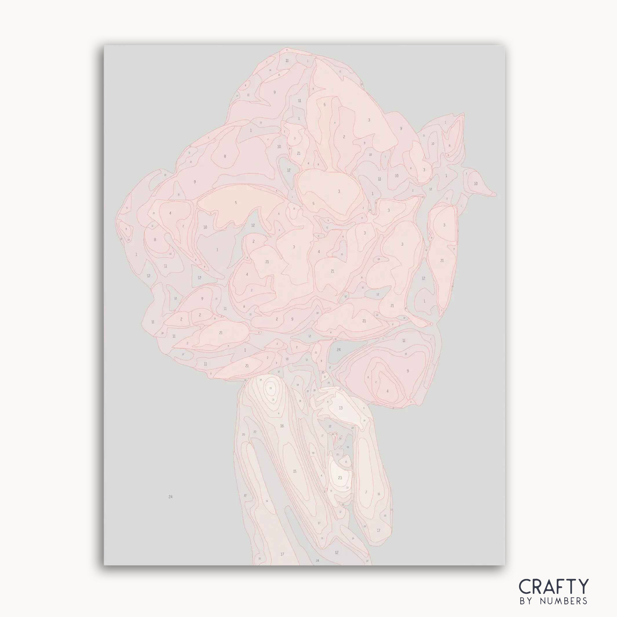 Crimson Cloak paint by number inspired by famous paintings with vibrant colors and strong contrasts.