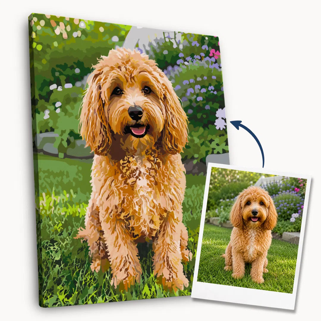 Cavapoo custom paint by numbers design dog paint by numbers real