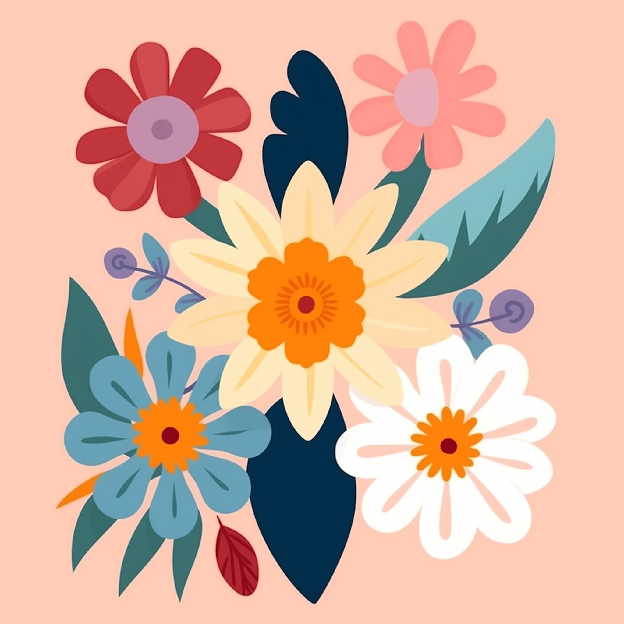 A paint by numbers kit with various numbered sections to be filled with color, featuring a bright daisy motif.