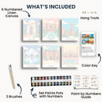 Delhi travel poster mini paint by numbers collection