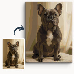 Custom Paint by Numbers Kit dog portrait – turn your pet photo into a personalized canvas painting