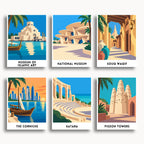 Doha travel poster mini paint by numbers collection