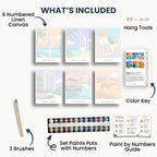 Dubai travel poster mini paint by numbers collection