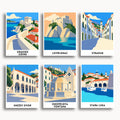 Dubrovnik travel poster mini paint by numbers collection