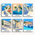 Dubrovnik travel poster mini paint by numbers collection