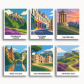 Edinburgh travel poster mini paint by numbers collection