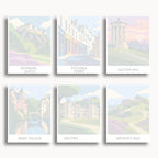 Edinburgh travel poster mini paint by numbers collection