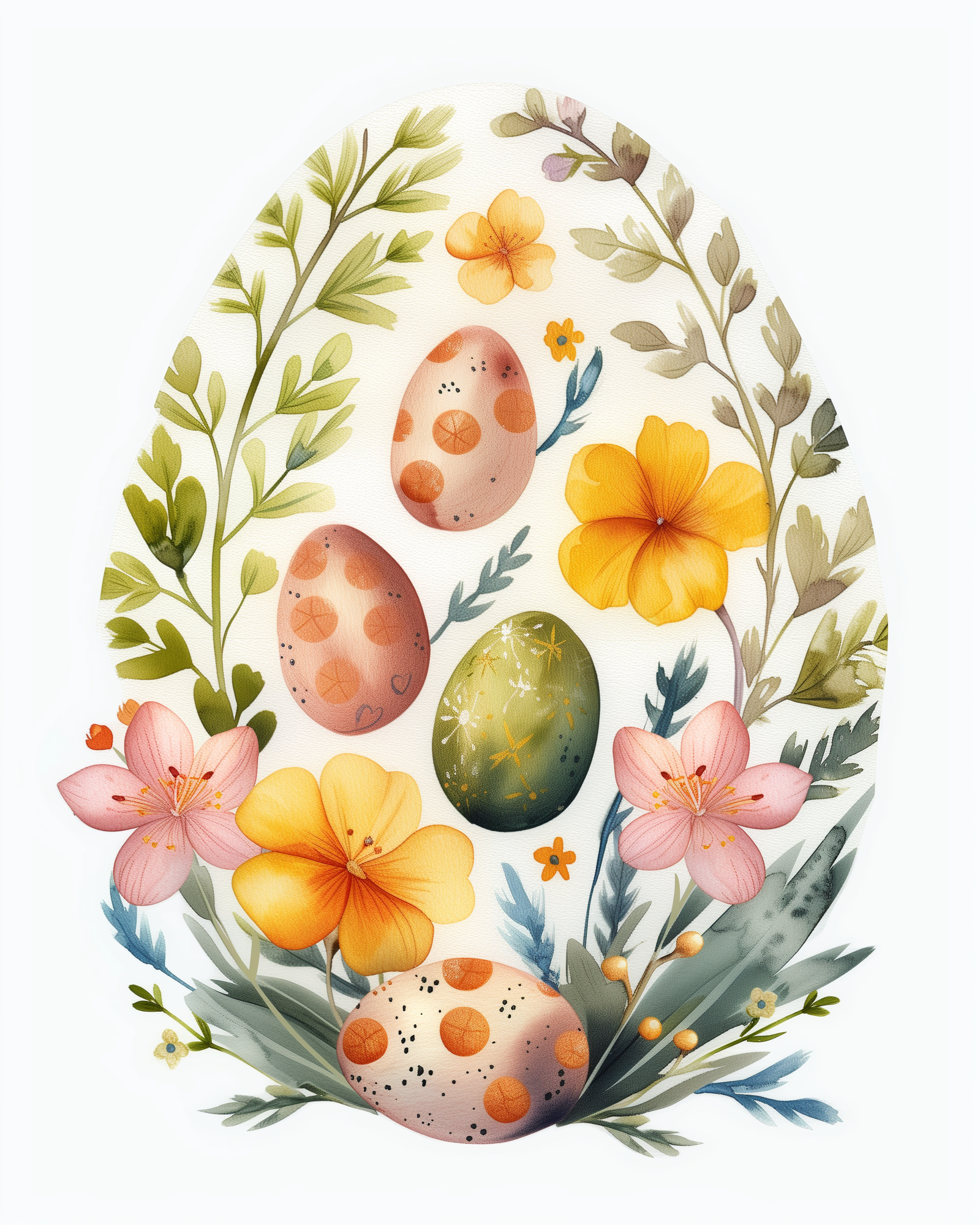 Ein Malen-nach-Zahlen-Set mit einem Blumen- und Eiermotiv, das wahrscheinlich für die Osterdekoration gedacht ist.
