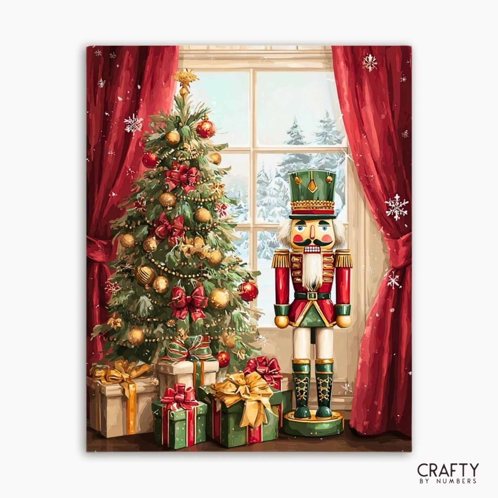 Christmas Nutcracker paint by numbers artwork