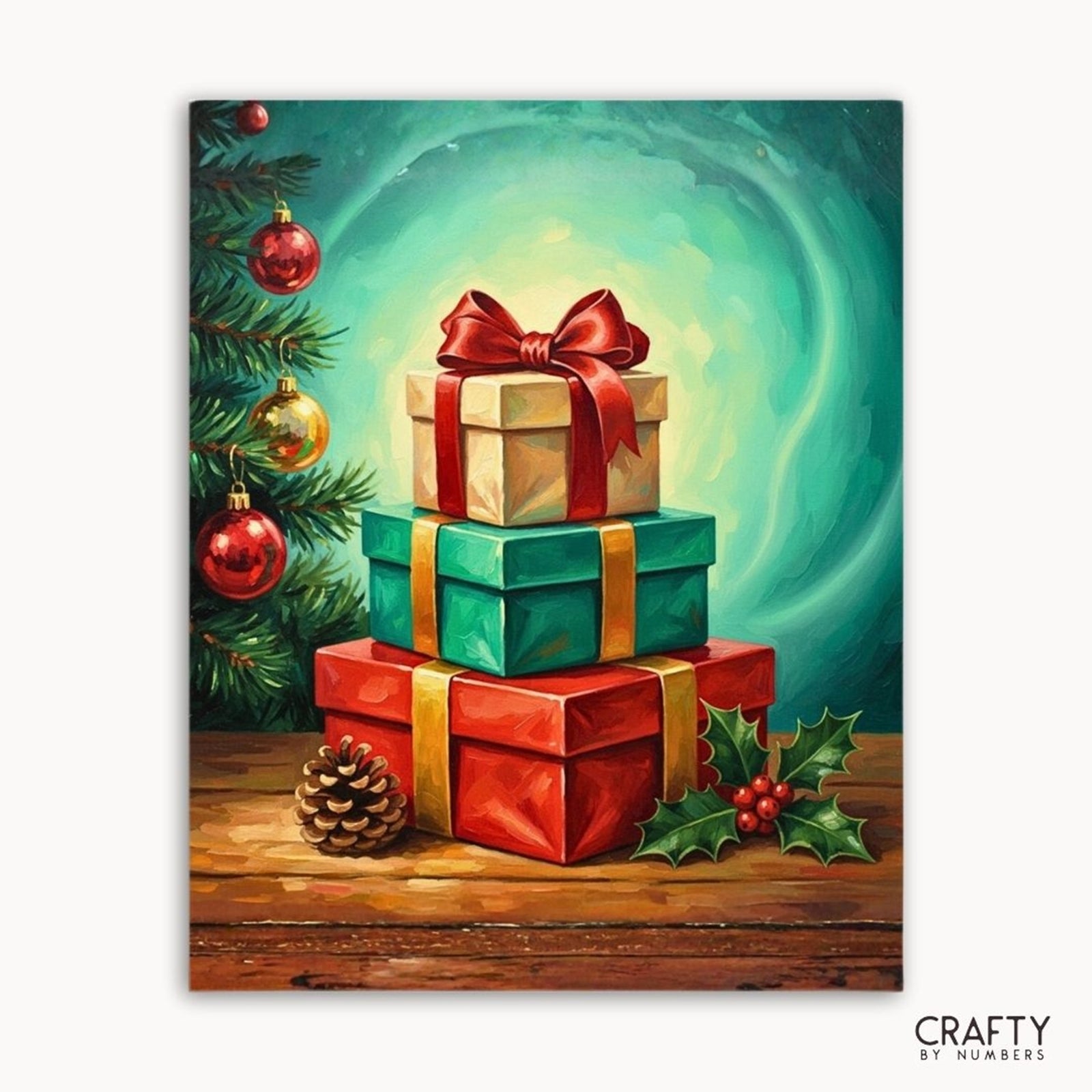 Gifts of the Season paint by numbers artwork