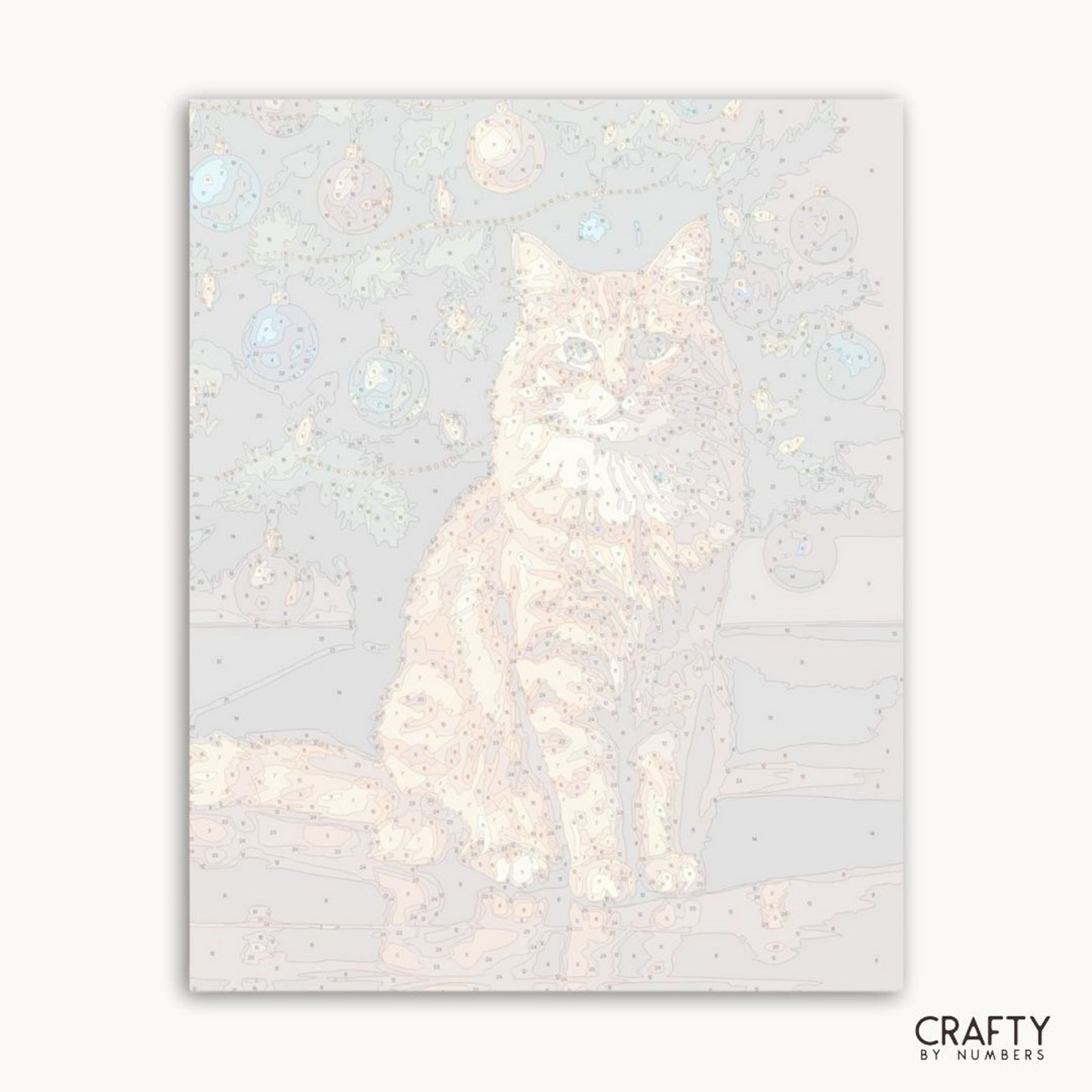 Paws & Pine Needles paint by numbers artwork