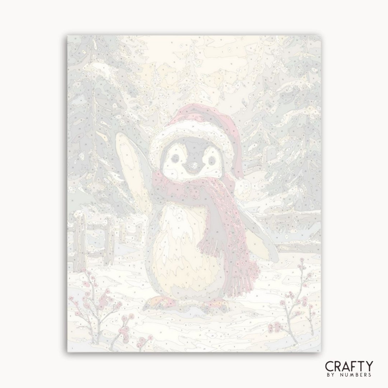 Penguin Greetings paint by numbers artwork