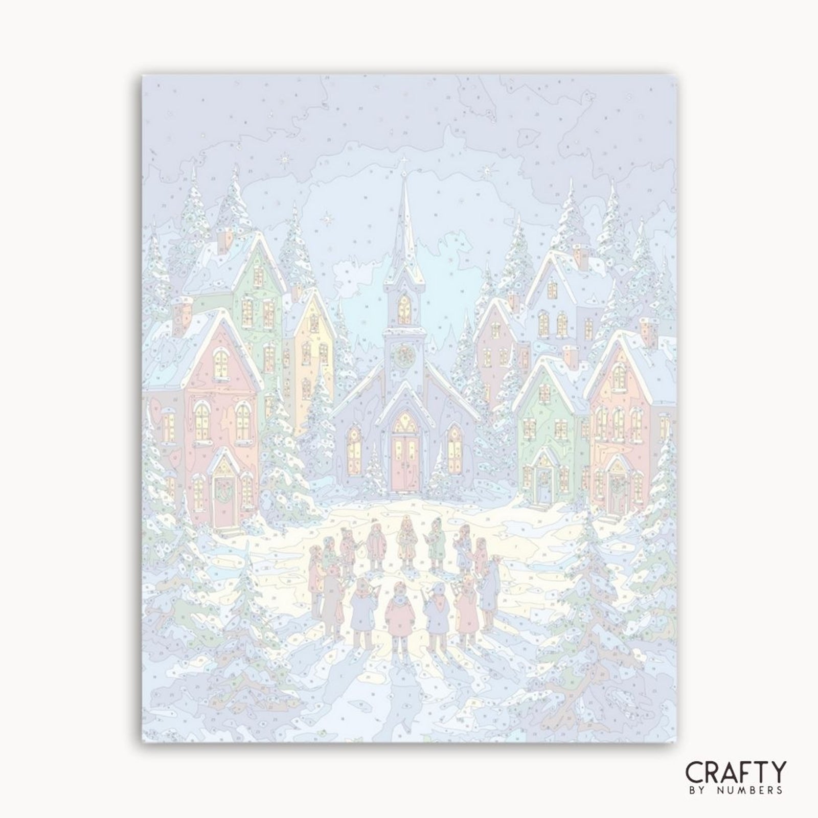 Starlit Christmas Choir paint by numbers artwork