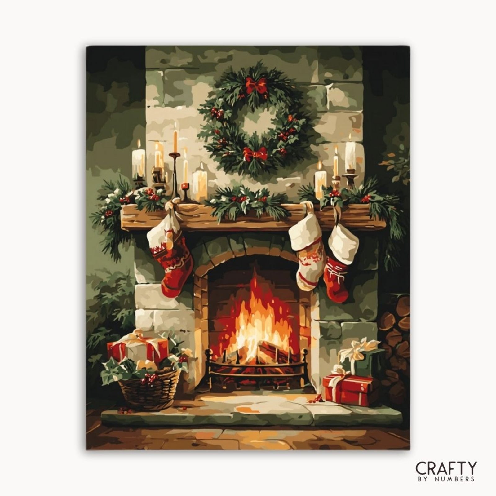 Christmas Ember Magic paint by numbers artwork
