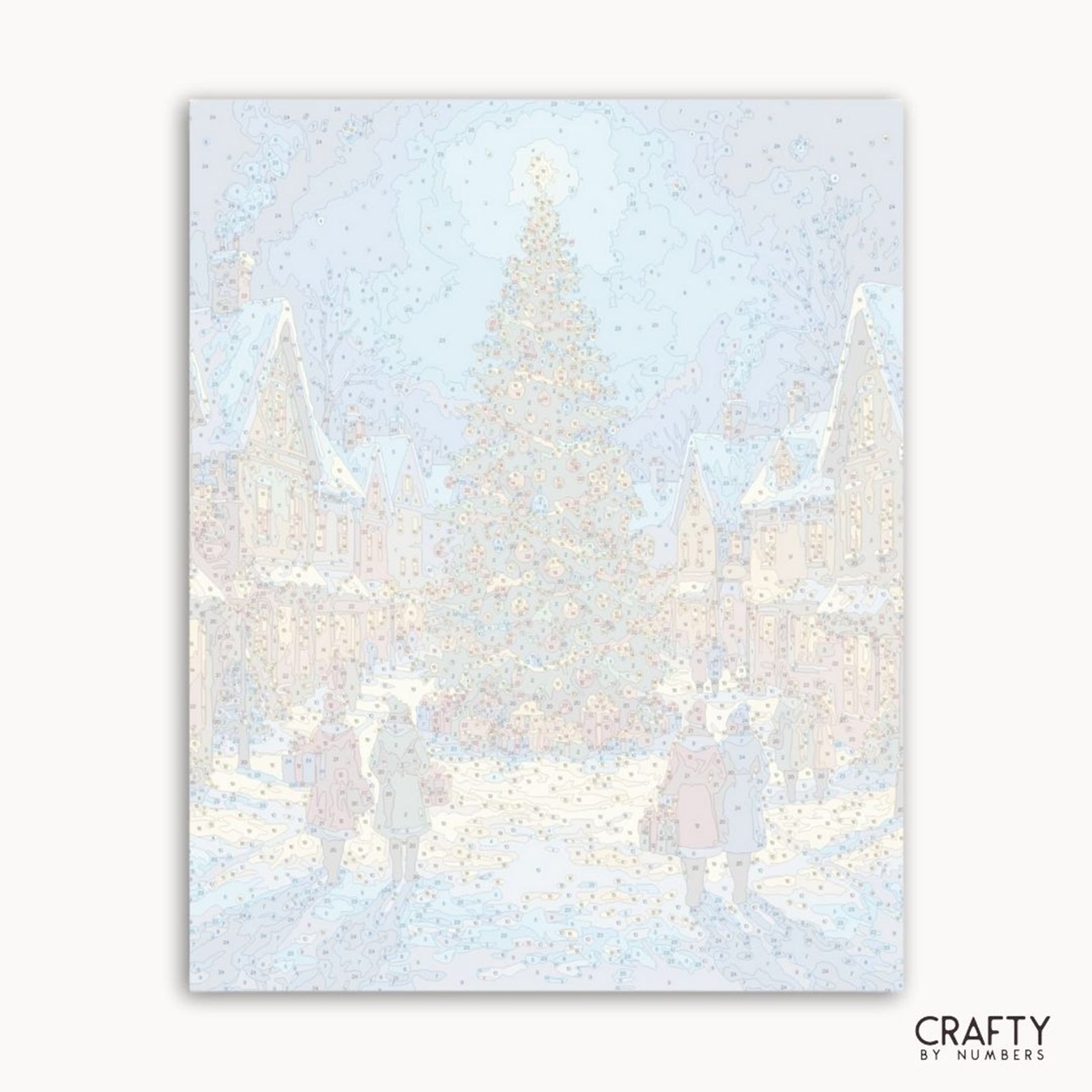 Twilight Tree in Wintertown paint by numbers artwork