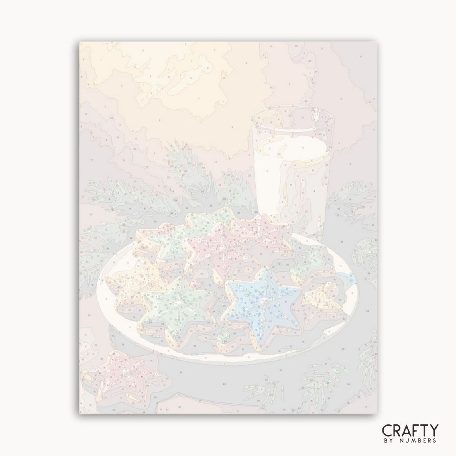 Cookies & Christmas Wishes paint by numbers artwork