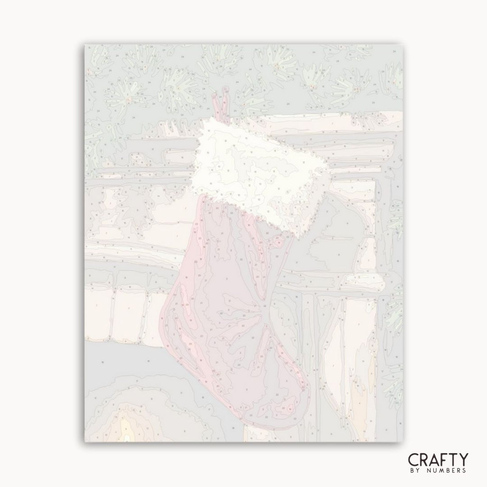 The Christmas Hearth paint by numbers artwork