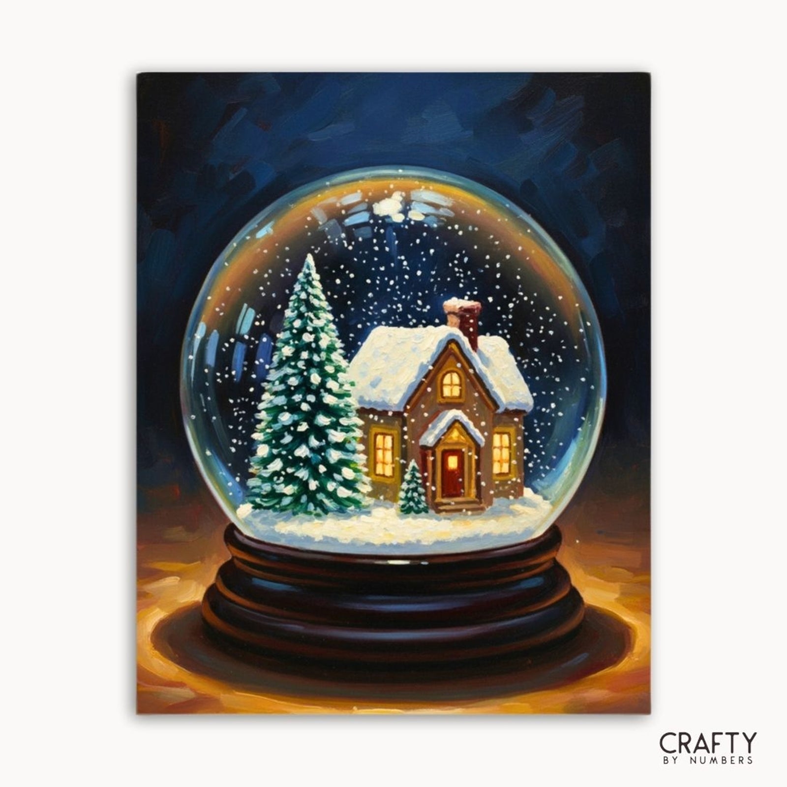 A World of Snow & Light paint by numbers artwork
