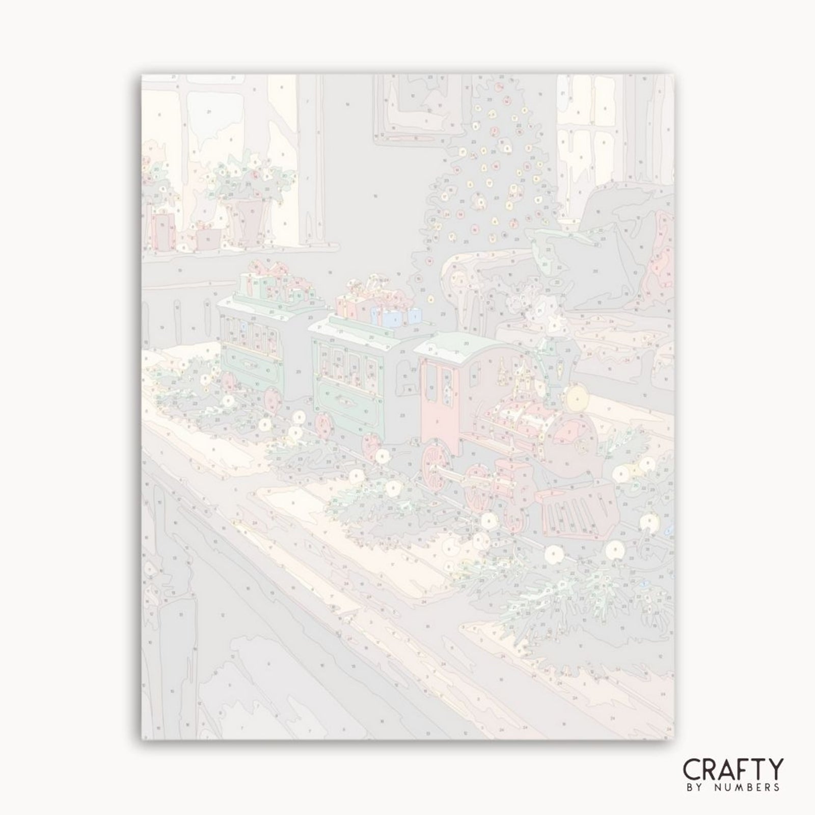 Santa’s Living Room Line paint by numbers artwork