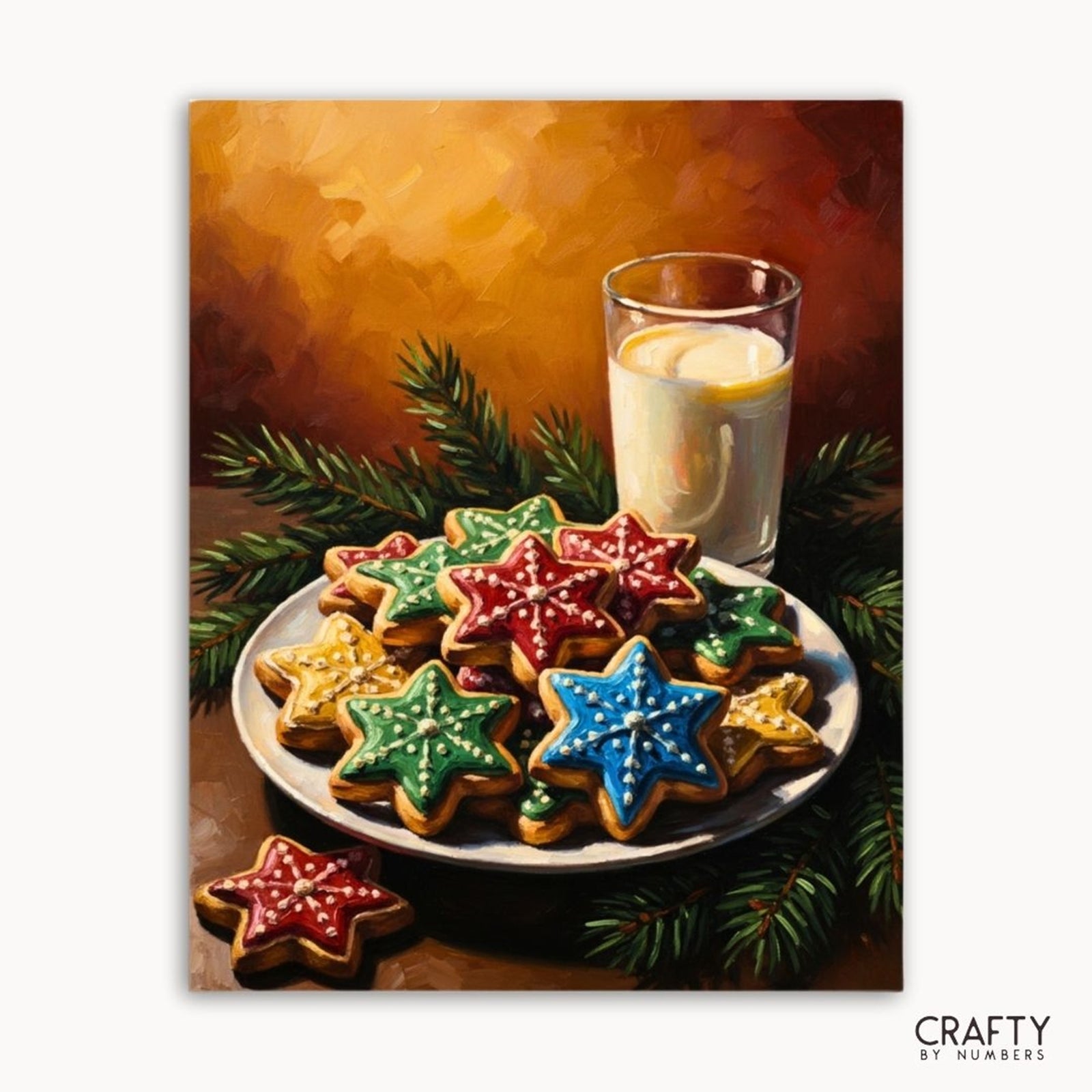 Cookies & Christmas Wishes paint by numbers artwork
