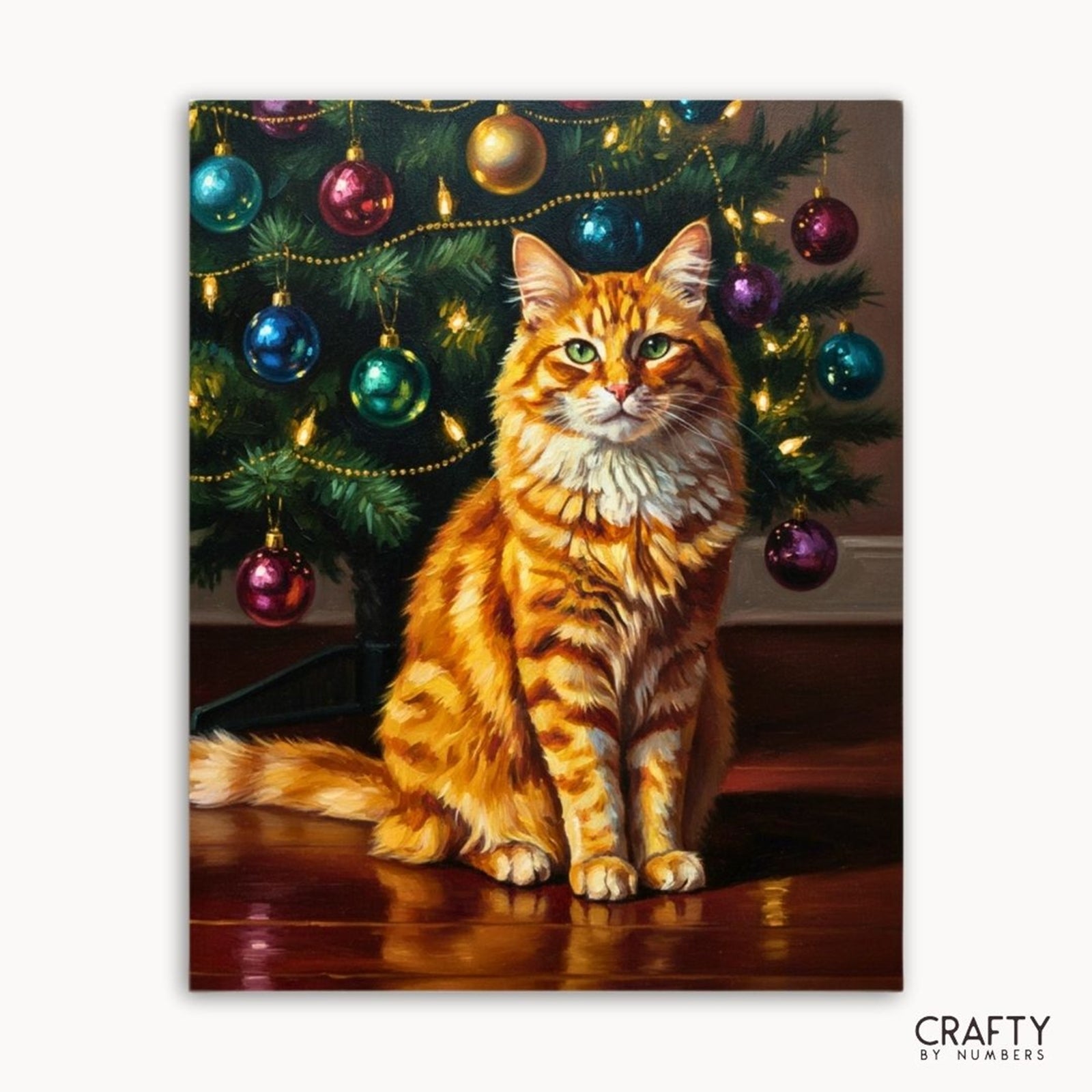 Paws & Pine Needles paint by numbers artwork